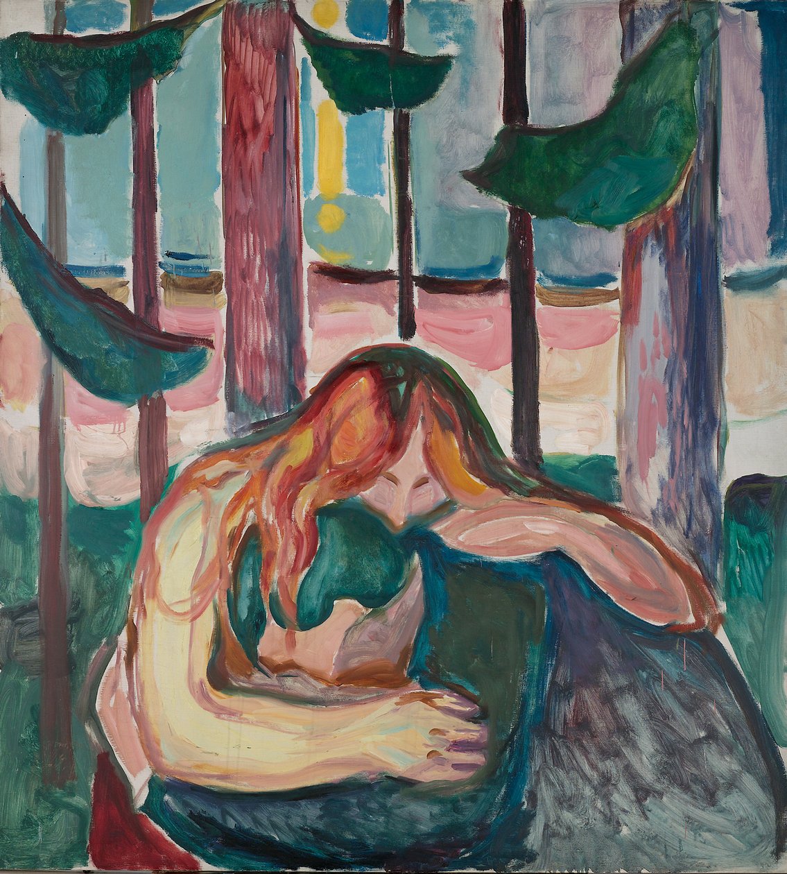 Upír v lese od Edvard Munch