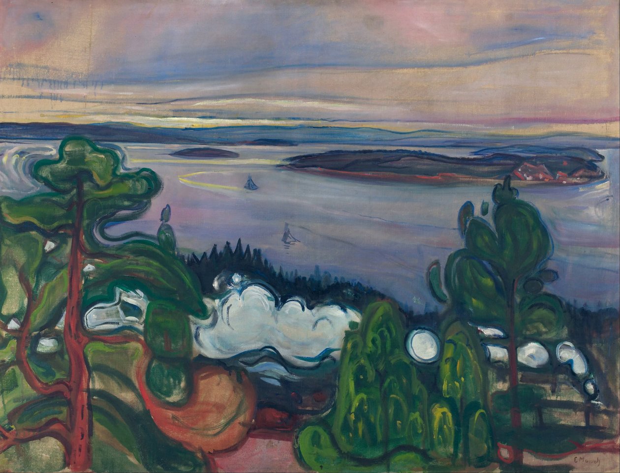 Kouř z vlaku  od Edvard Munch