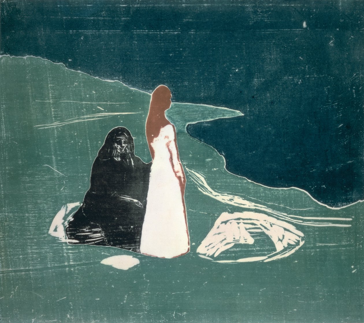 Dvě ženy na pobřeží od Edvard Munch