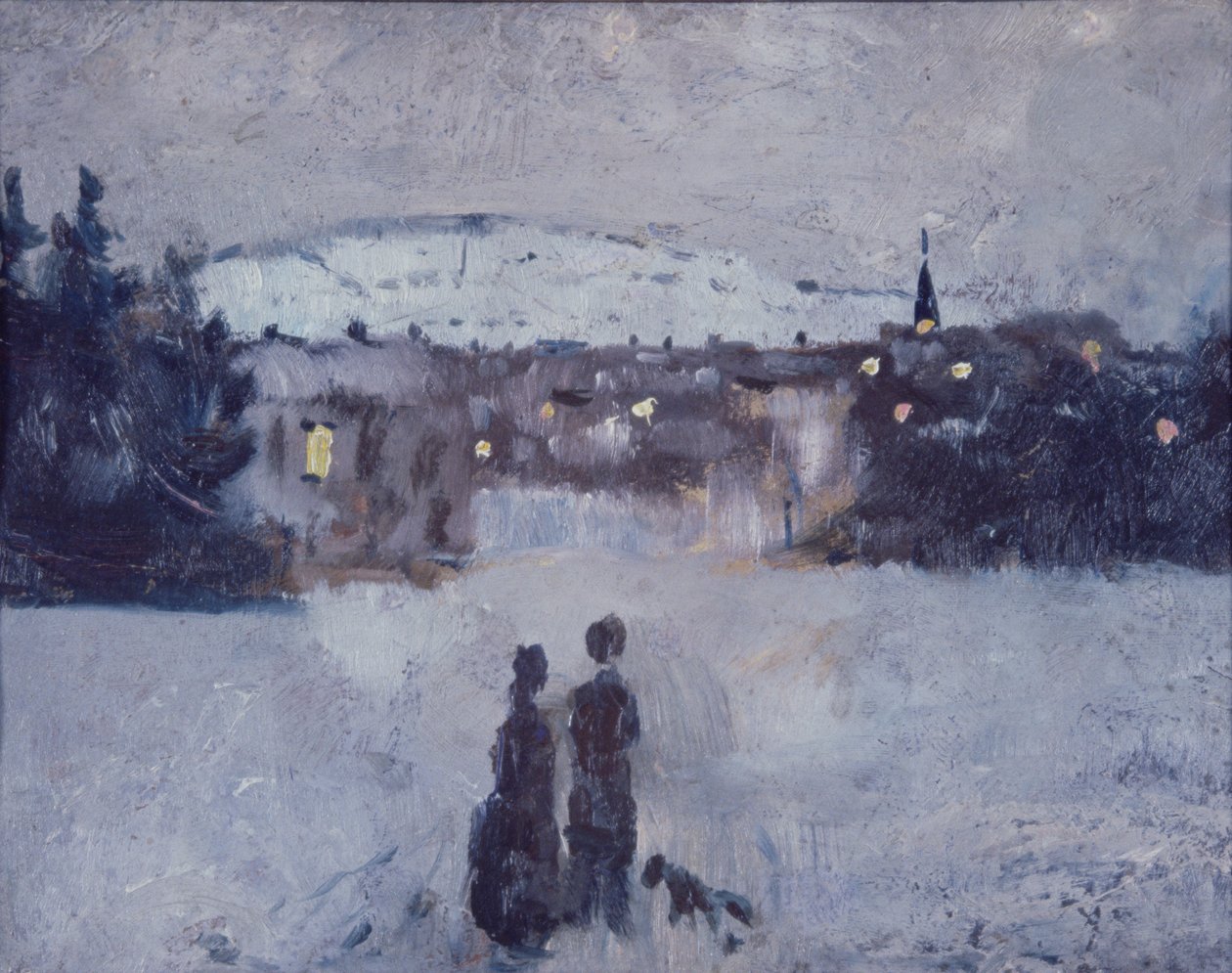 Zimní krajina za soumraku od Edvard Munch