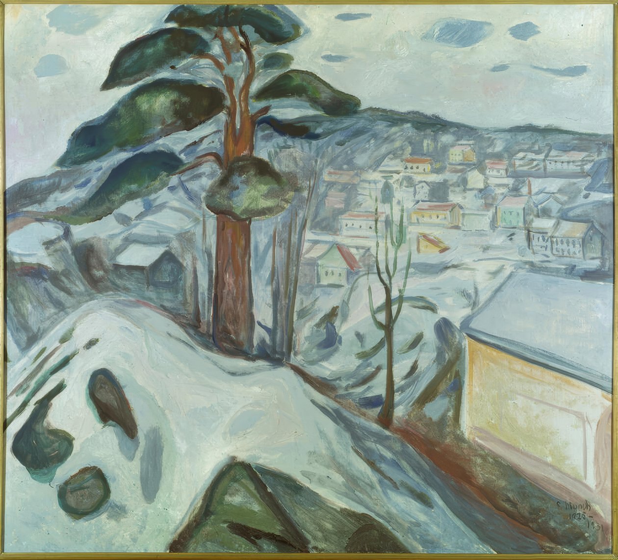 Zimní krajina v Kragerø od Edvard Munch