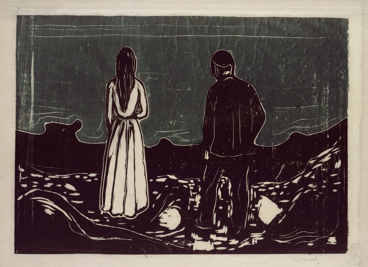 Dva lidé (Osamělí) od Edvard Munch