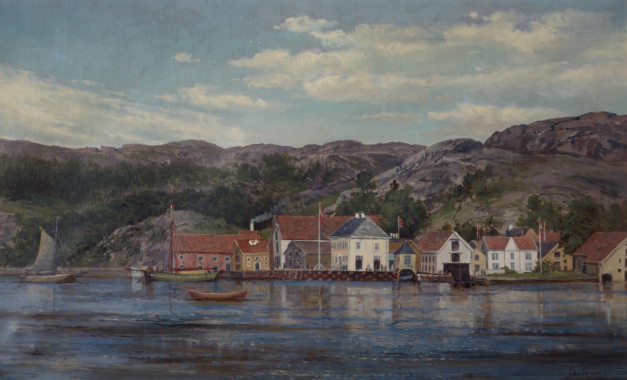 Řeka ve Flekkefjordu od Edvard Skari