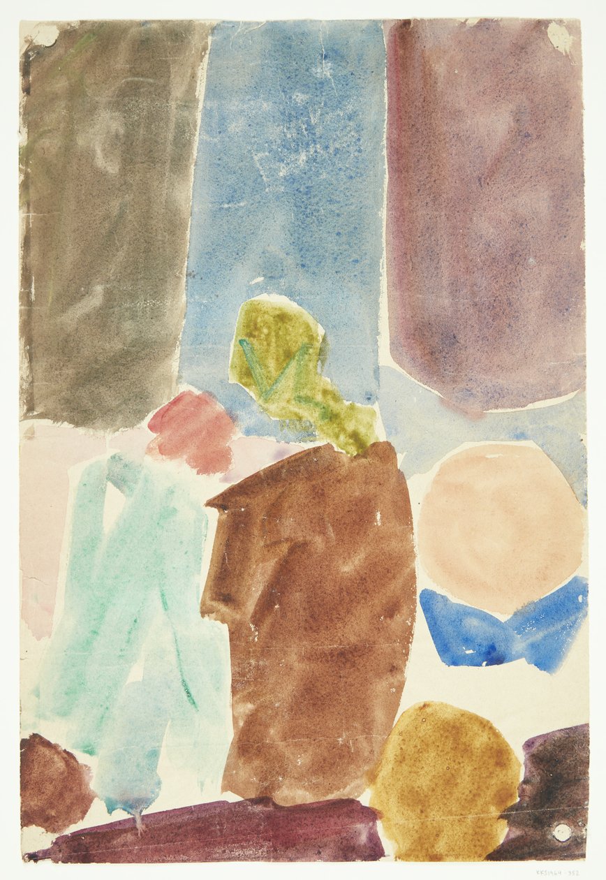 Barevná studie podle Delacroixova obrazu Dante a Virgil v podsvětí, Louvre od Edvard Weie