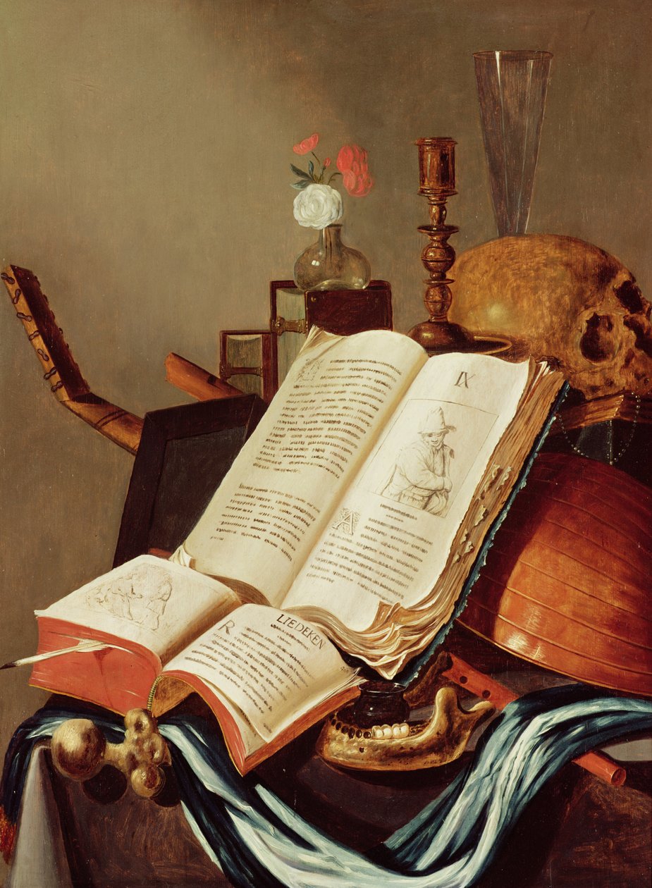 Zátiší Vanitas od Edwaert Colyer or Collier
