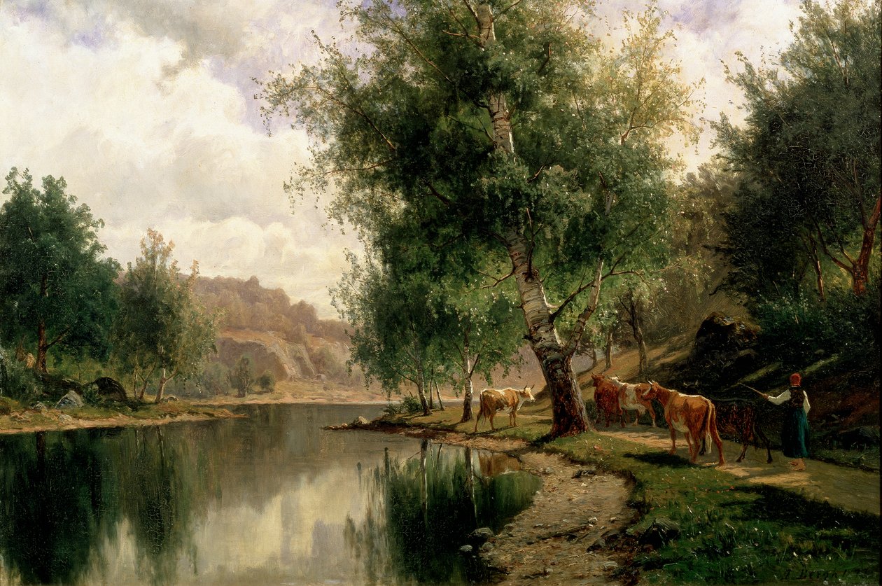Letní krajina, 1877 od Edward Bergh