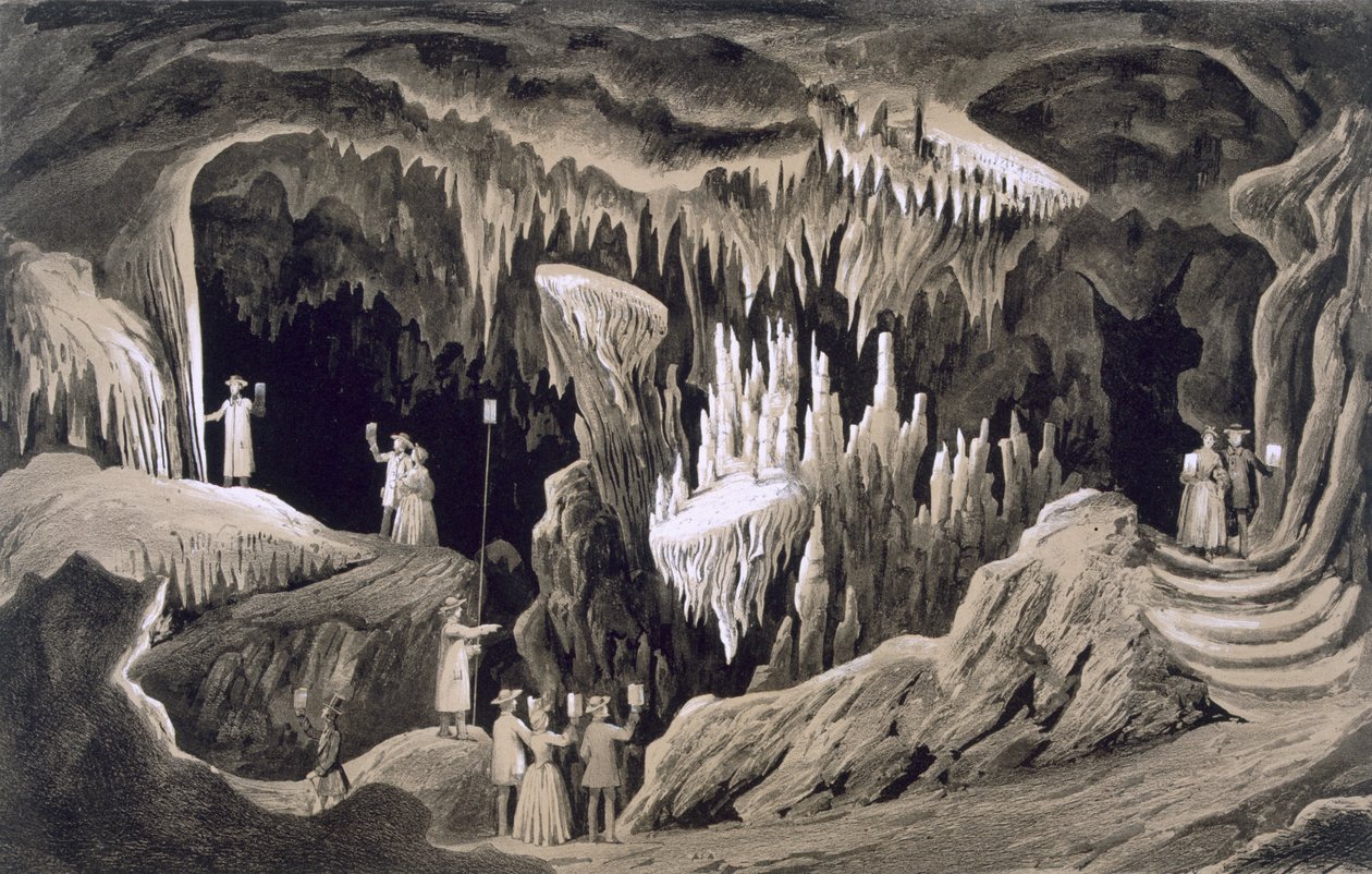 ‚Tapisérie‘, Weyerova jeskyně, Augusta County, 1858 od Edward Beyer