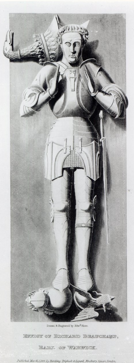 Podobizna Richarda Beauchampa, hraběte z Warwicku (1382-1439), publikoval Harding, Triphook a Lepard, 1825 od Edward Blore