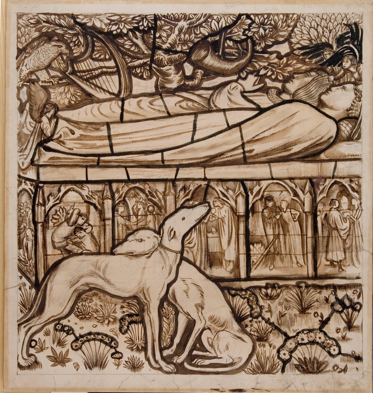 Hrobka Tristrama a Iseulta od Edward Burne Jones
