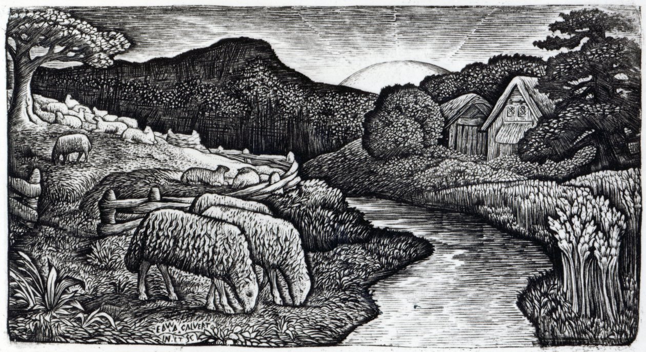 The Sheep of his Pasture, c.1828, z edice 350 tisků vydaných pro album 