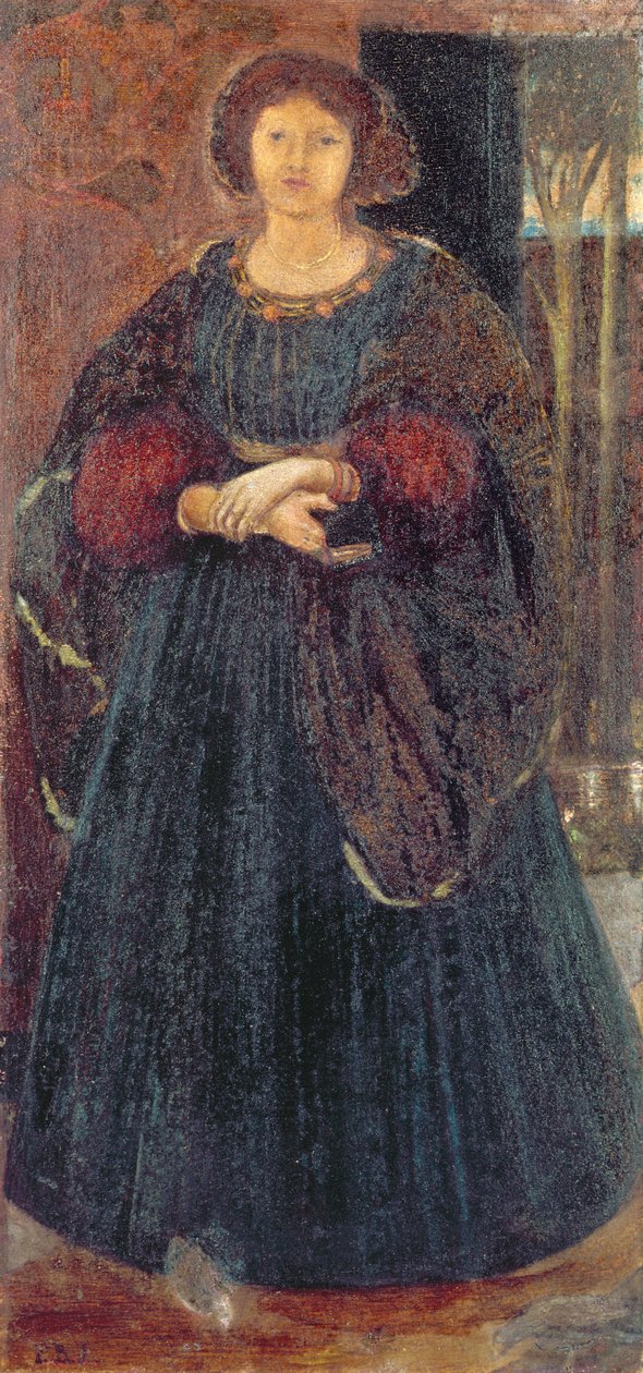 Krásná a blond a barevná, 1860 (wc a bodycolor na papíře) od Edward Burne Jones