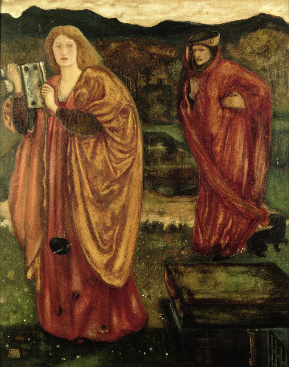 Merlin a Nimue z knihy Morte d