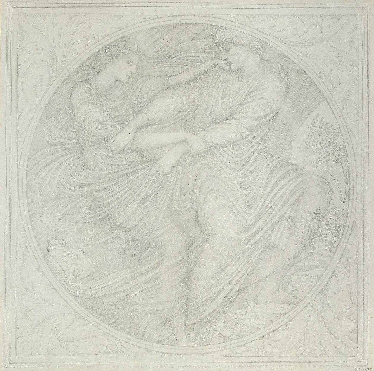 Orpheus Looks Back, 1872-75 (grafit na papíře) od Edward Burne Jones