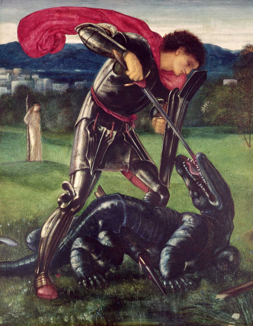 St. George and the Dragon, 1868 (kvaš) od Edward Burne Jones