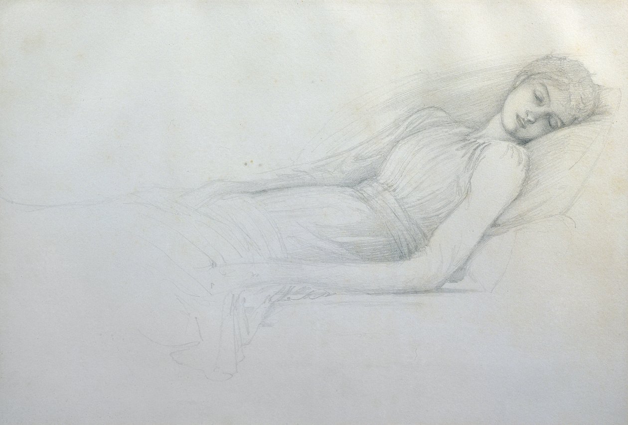 Studie na „Šípkovou Růženku“ od Edward Burne Jones