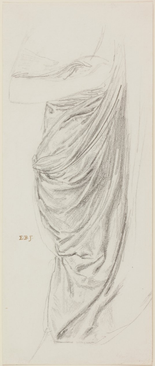 Studie drapérie pro Thesea a Ariadnu (tuš a tužka na papíře) od Edward Burne Jones