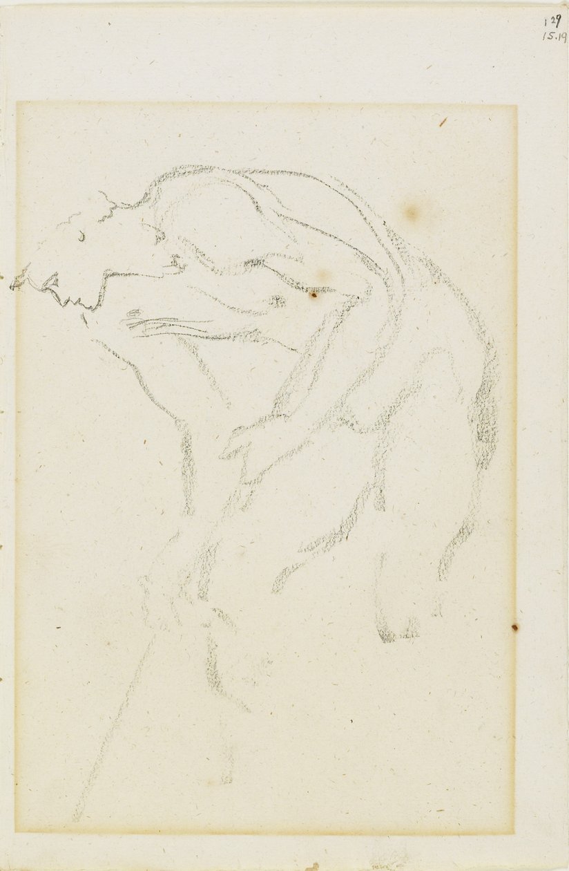 Studie mužské postavy, strana 129 z knihy studií, c. 1880-1890 od Edward Burne Jones