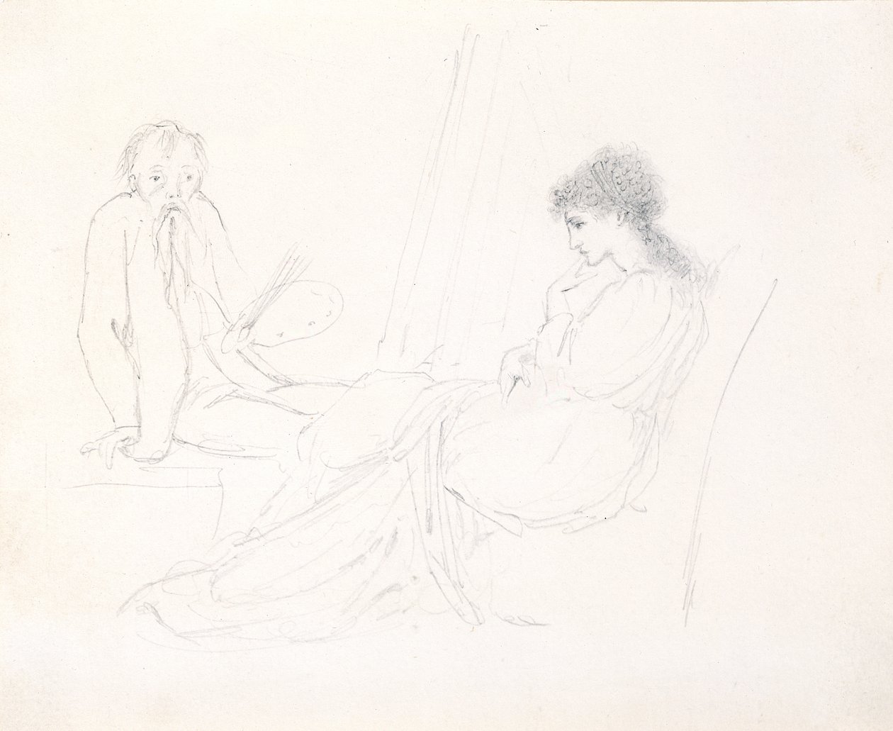 Umělec a Maria od Edward Burne Jones