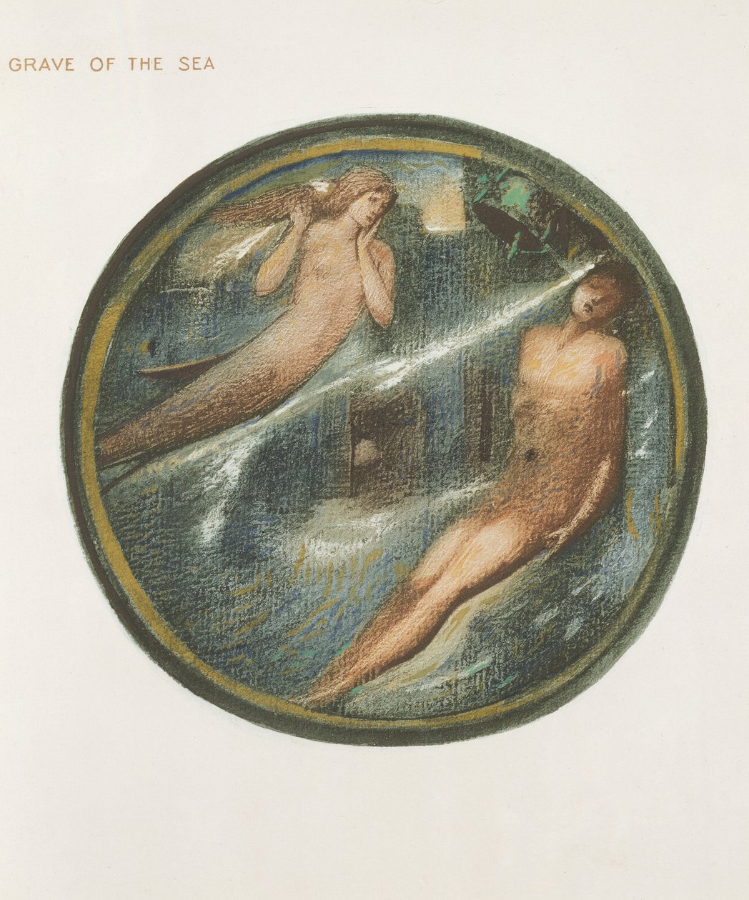 Květinová kniha: XVI. Hrob moře, 1905 (litho s kvašem na papíře) od Edward Burne Jones