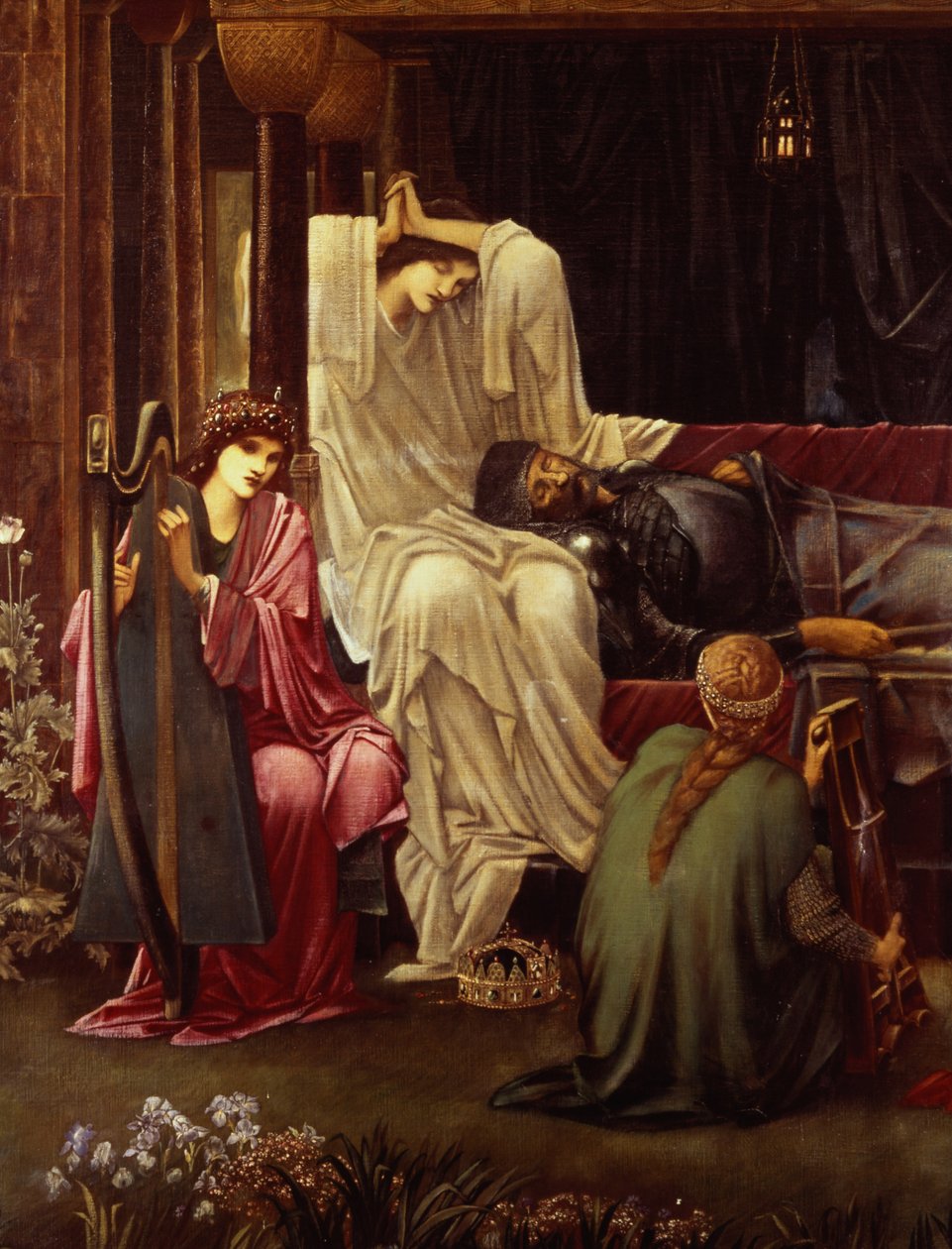 Poslední spánek Artura v Avalonu (detail), 1881-98 od Edward Burne Jones