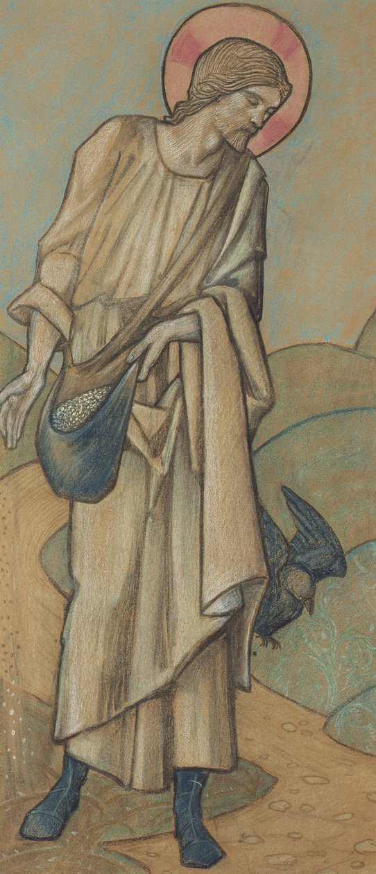 Rozsévač (barevné křídy na papíře) (pár k 356958) od Edward Burne Jones