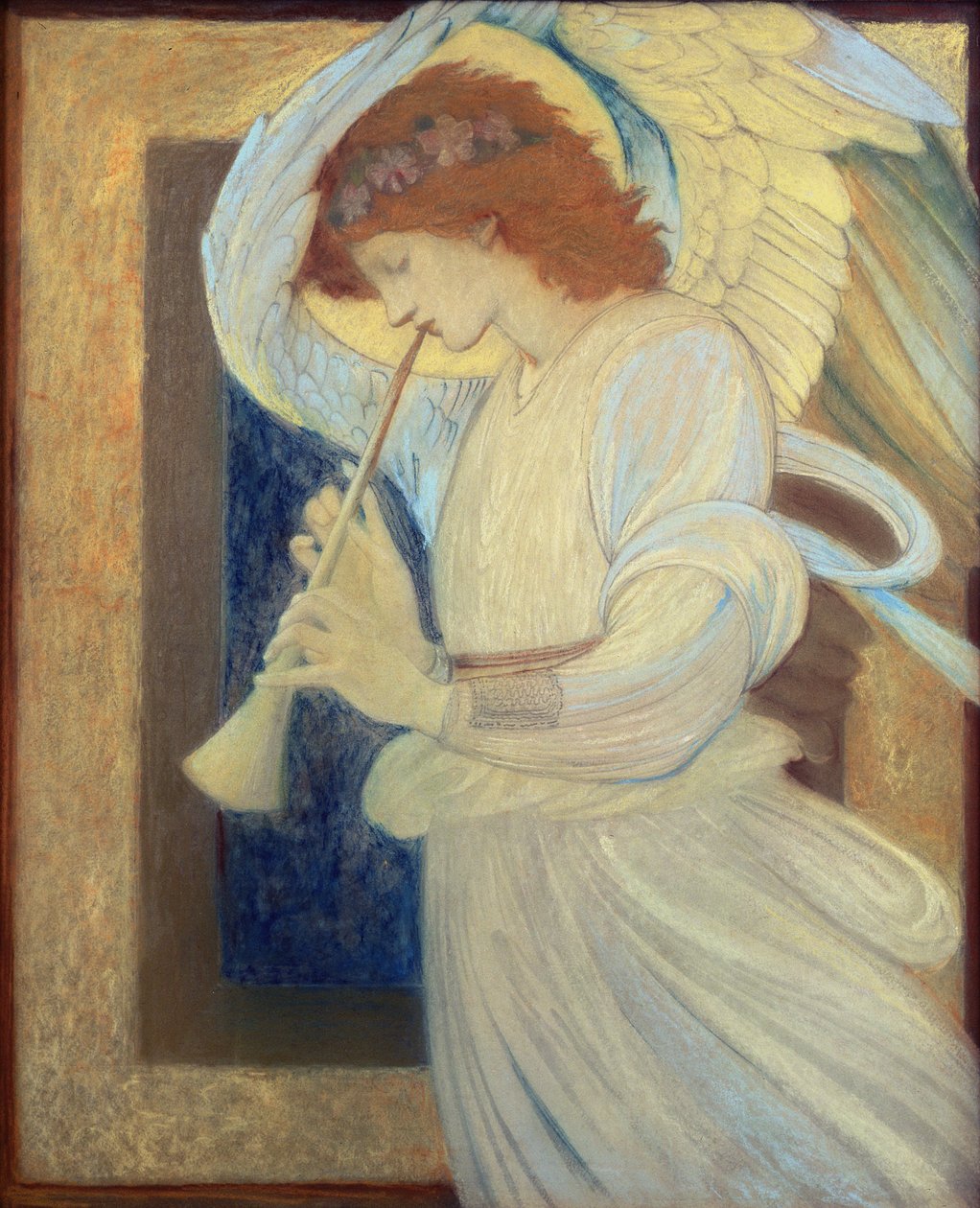 Anděl hrající flažolet od Edward Burne Jones