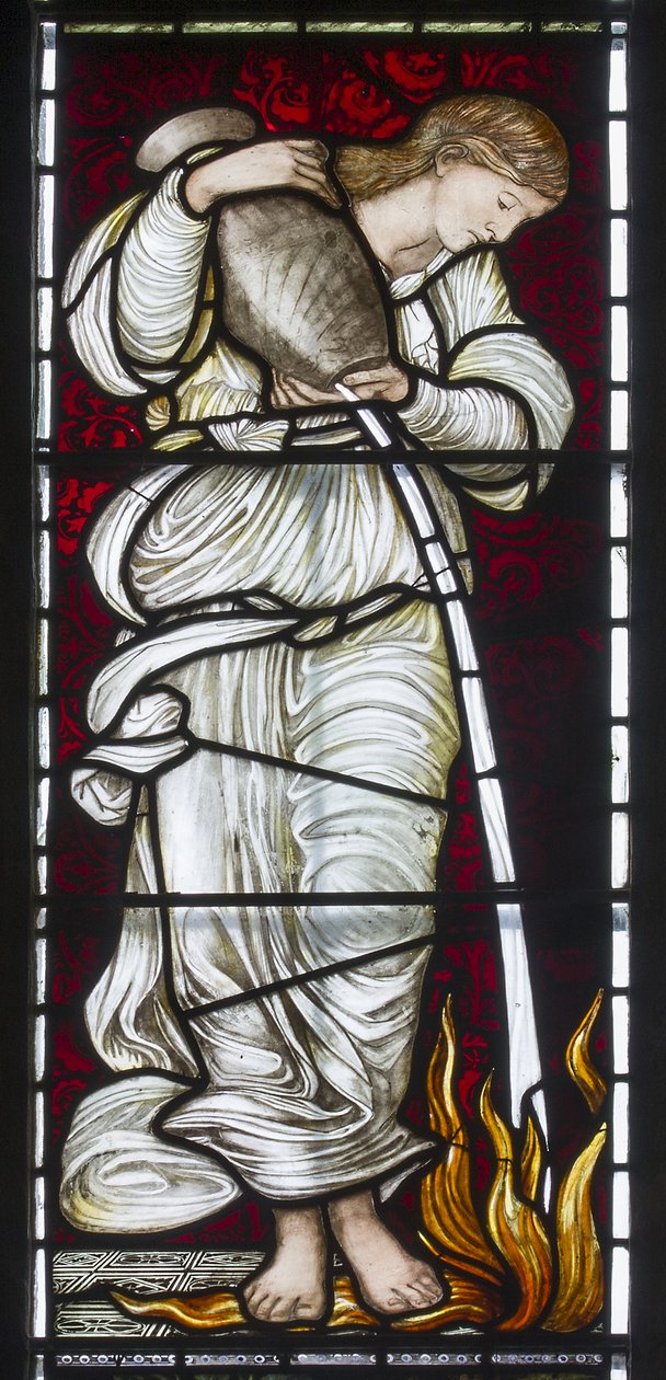 Cambridge, Jesus College Chapel, Morris & Co., Edward Burne-Jones, Temperance, 1875 od Edward Burne Jones