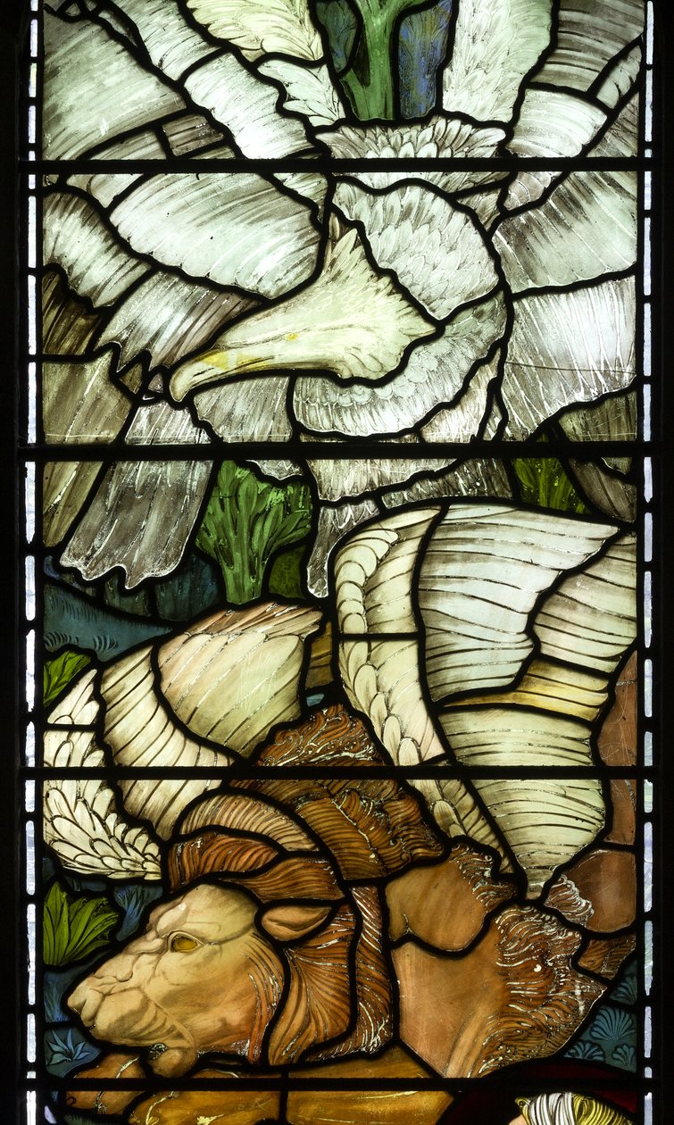 Detail orla a lva, Rivers of Paradise, 1875 od Edward Burne Jones