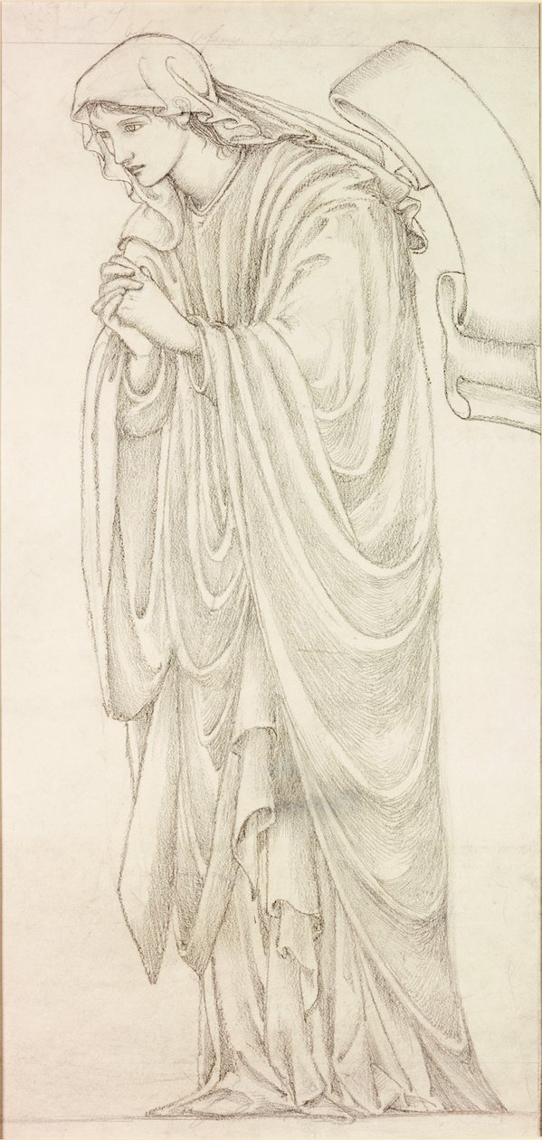 Marie, sestra Lazara – návrh okna kostela sv. Ethelredy, Guilsborough, Northamptonshire od Edward Burne Jones
