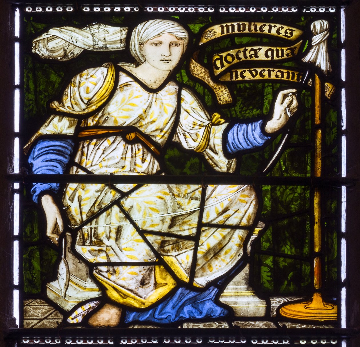 Paisley Abbey, Morris & Co., Edward Burne-Jones, Cnostná žena, Ona položila ruku na vřeteno, 1874 od Edward Burne Jones