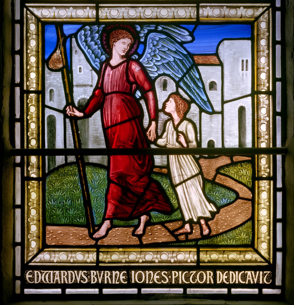 Rottingdean, St Margaret, Morris & Co., Edward Burne-Jones, Guardian Angel, 1893 od Edward Burne Jones