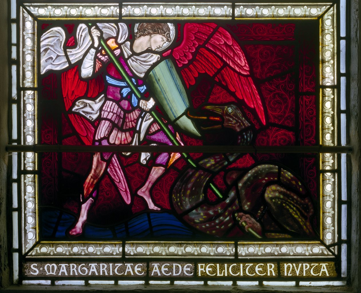 Rottingdean, St Margaret, Morris & Co., Edward Burne-Jones, St Michael Slaying The Dragon, 1893 od Edward Burne Jones