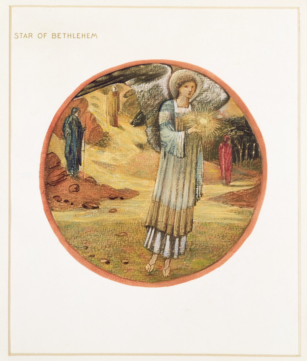 Květinová kniha: WW. Betlémská hvězda, 1905 (litografie s kvašem na papíře) od Edward Burne Jones