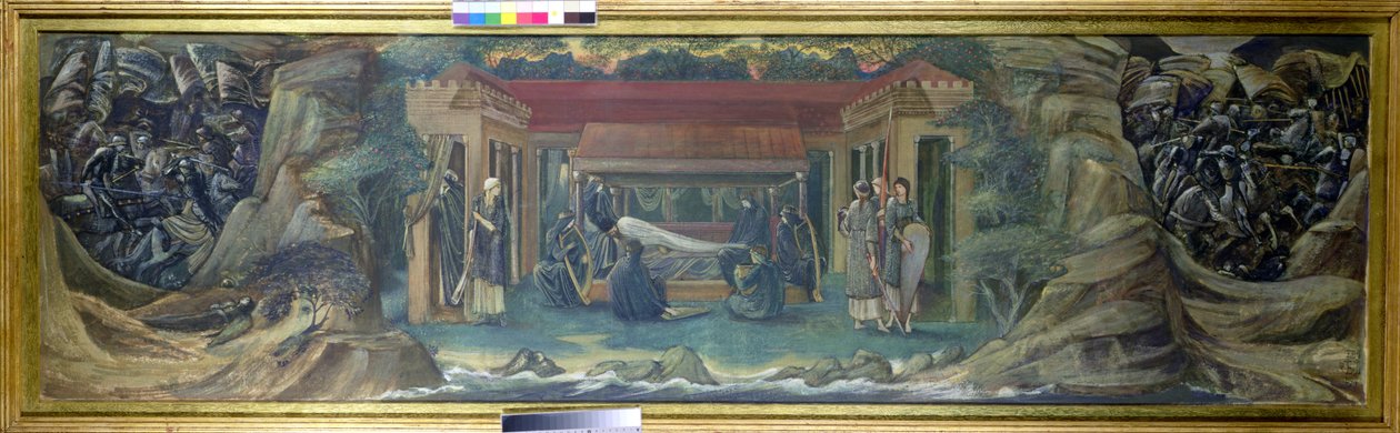 The Sleep of Arthur in Avalon, 1894 (kvaš) od Edward Burne-Jones