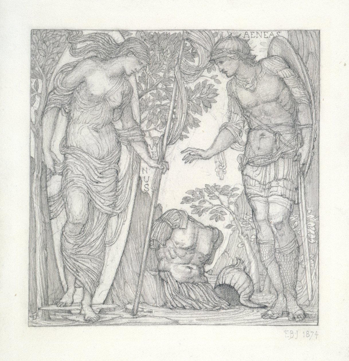 Venuše přináší brnění Aeneovi, 1874 od Edward Burne Jones