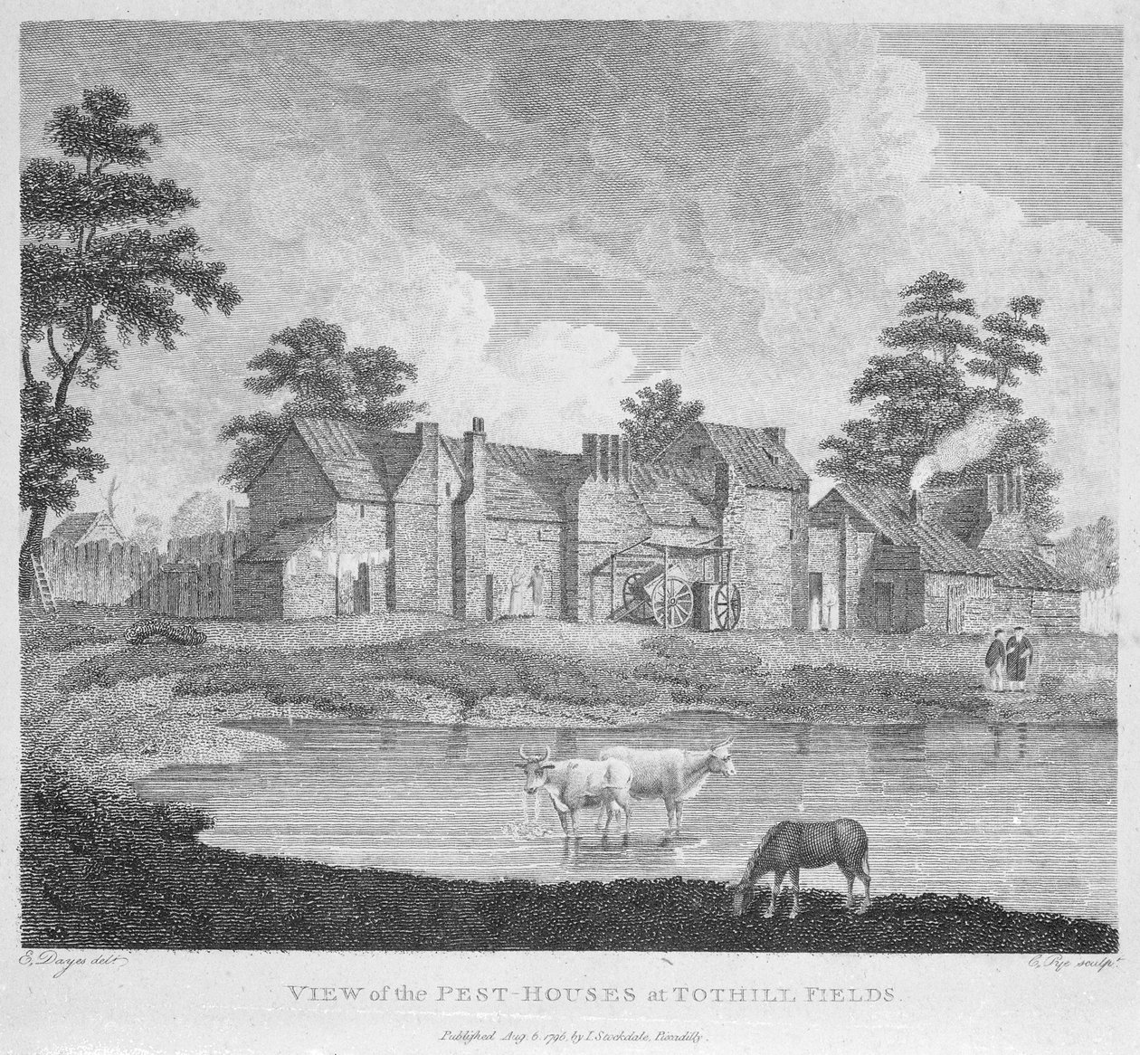 Pohled na škůdcovské domy na Tothill Fields, vyryl Charles Pye, 1796 od Edward Dayes