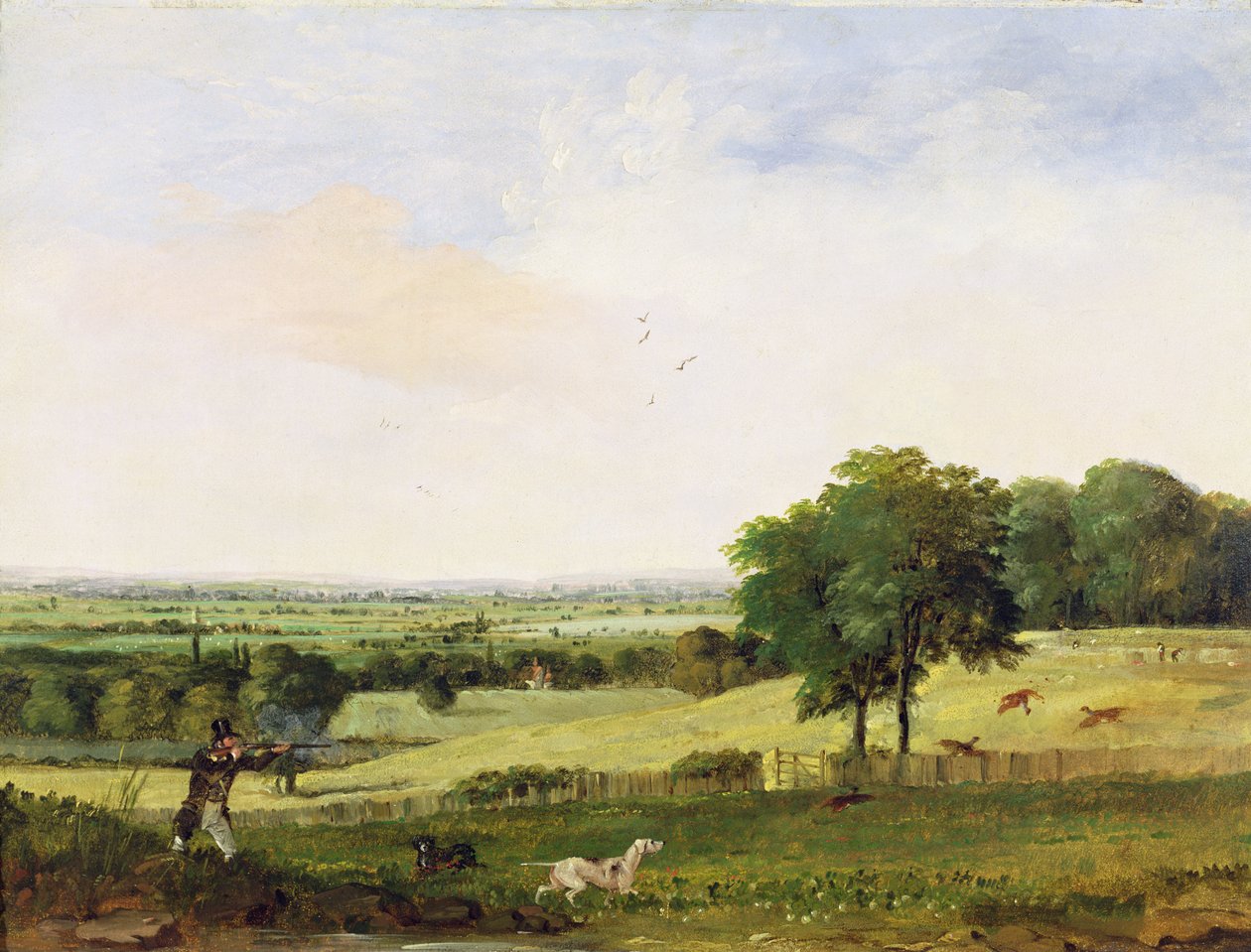 Střelba na koroptev (olej na desce) od Edward Duncan