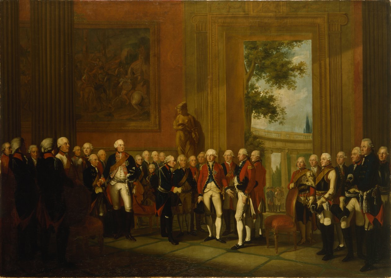 Recepce pro vévodu z Yorku v Sanssouci, kolem roku 1785 od Edward Francis Cunningham