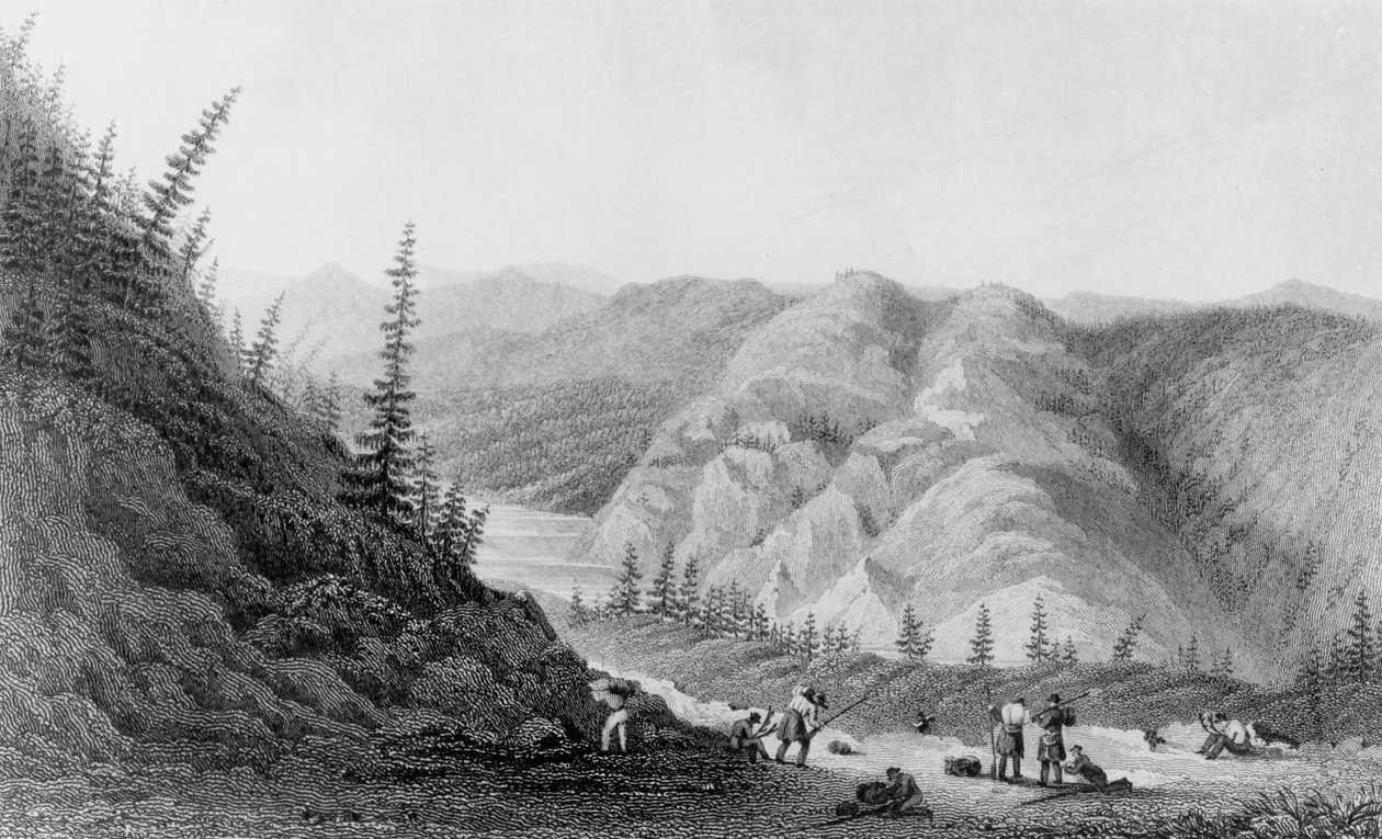 Pohled na Barren Lands, 1826 od Edward Francis Finden