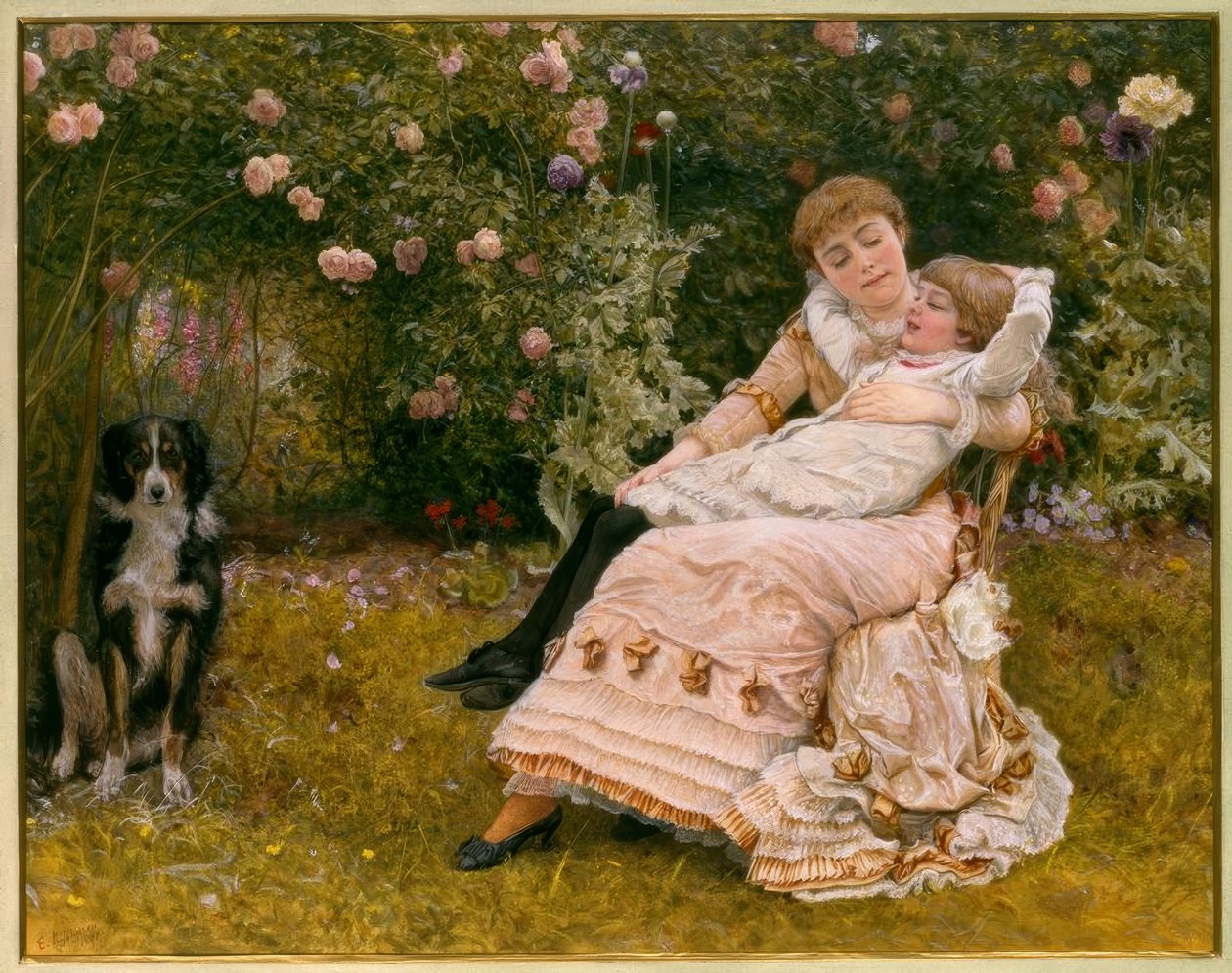 E.K.Johnson, Šťastný, jak je den dlouhý / Aquarell, 1881 od Edward Killingworth Johnson