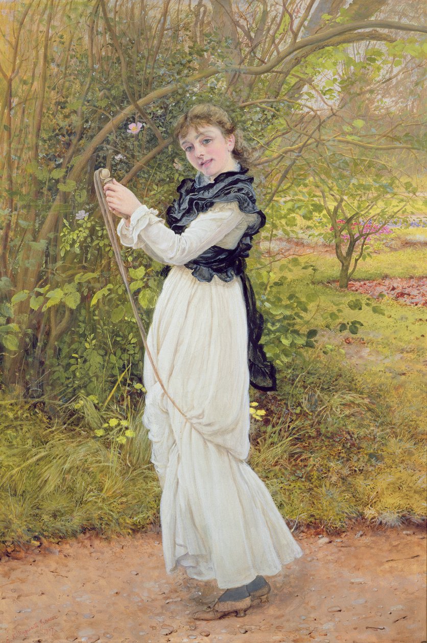 Skipping, portrét umělcovy dcery Barbary, 1877 od Edward Killingworth Johnson