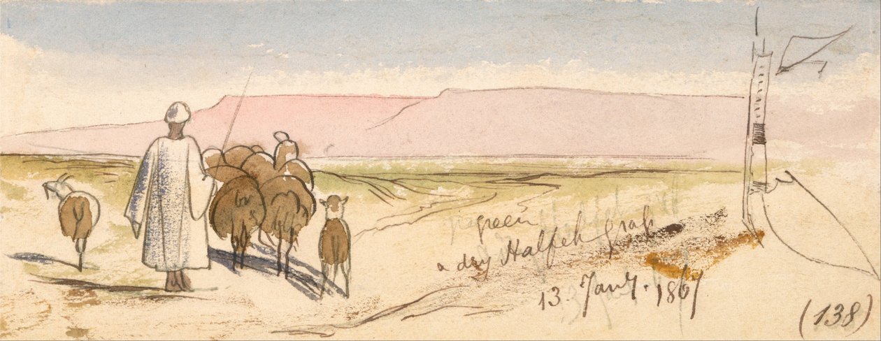 Suchá tráva Halfeh od Edward Lear