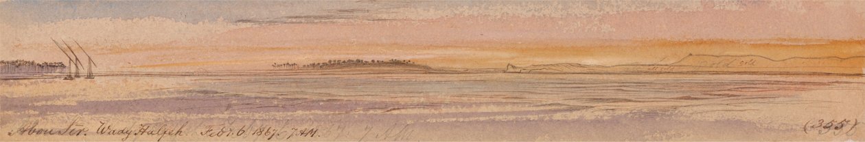 Abú, pane, Wadi Halfa od Edward Lear
