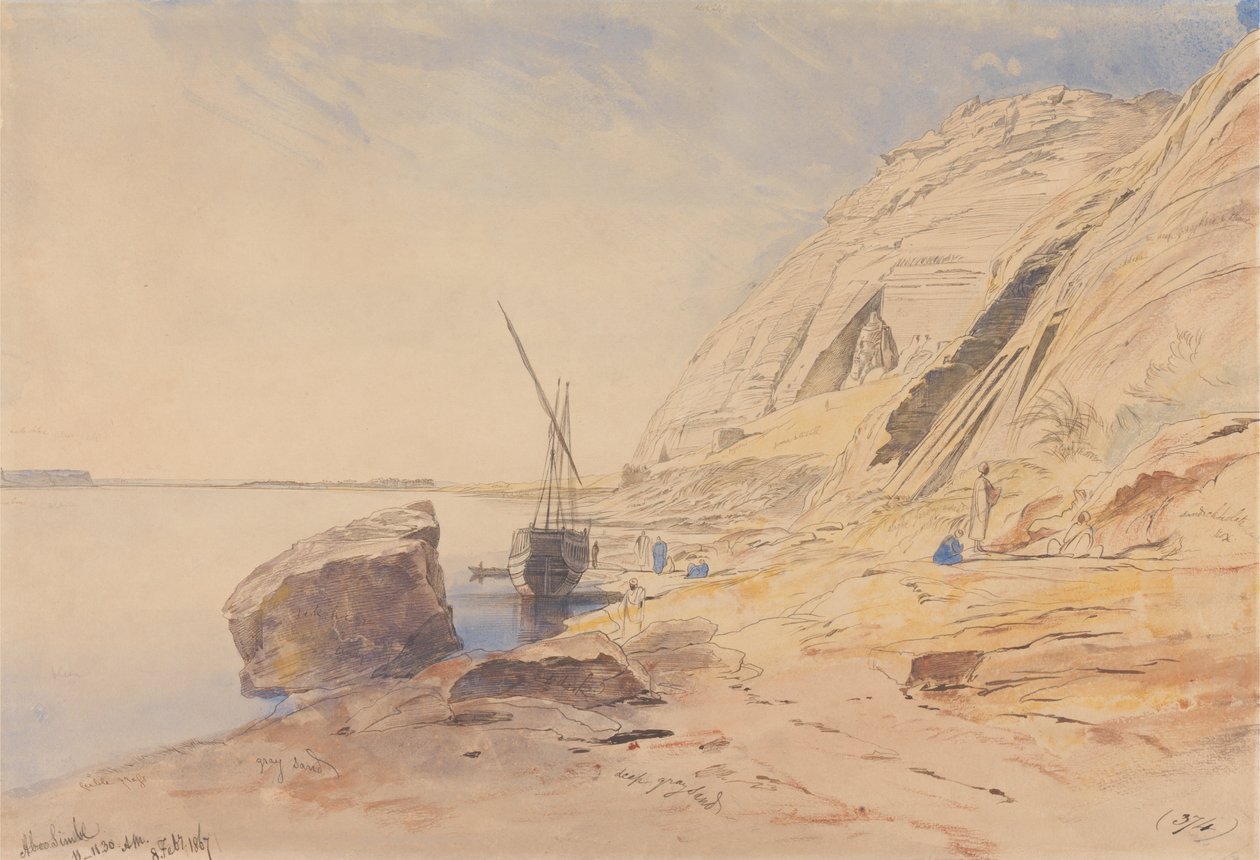 Abu Simbel, 11-11-30 hod., 8. února 1867 (374) od Edward Lear