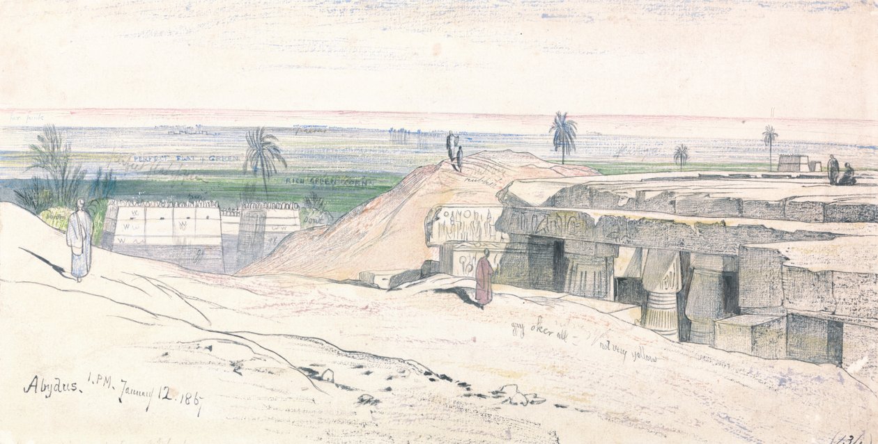 Abydos, 1:00-12:00, 12. ledna 1867 (134) od Edward Lear