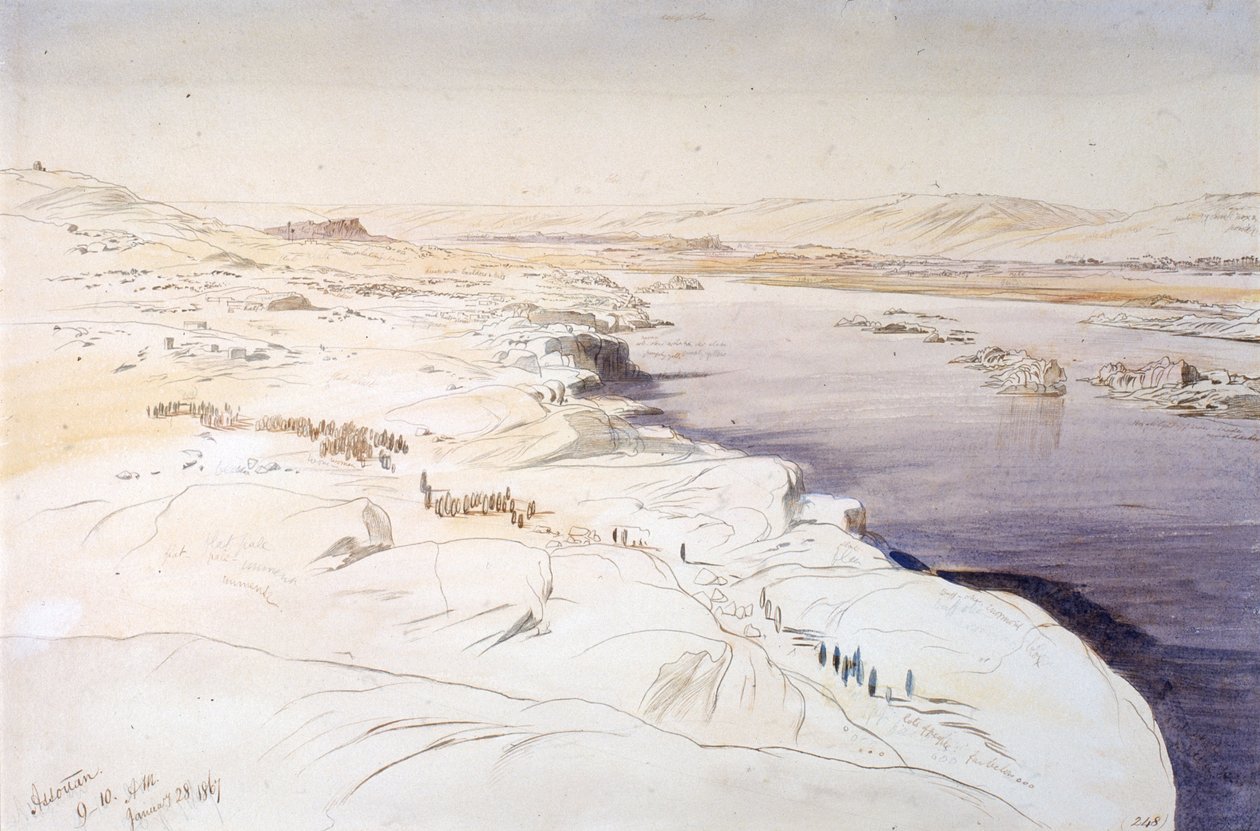 Assouan (inkoust) od Edward Lear