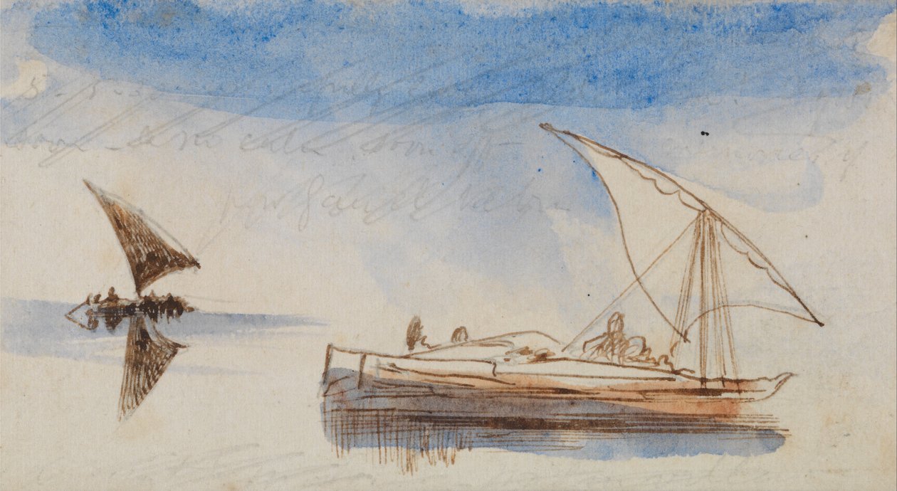 Lodě na Nilu od Edward Lear