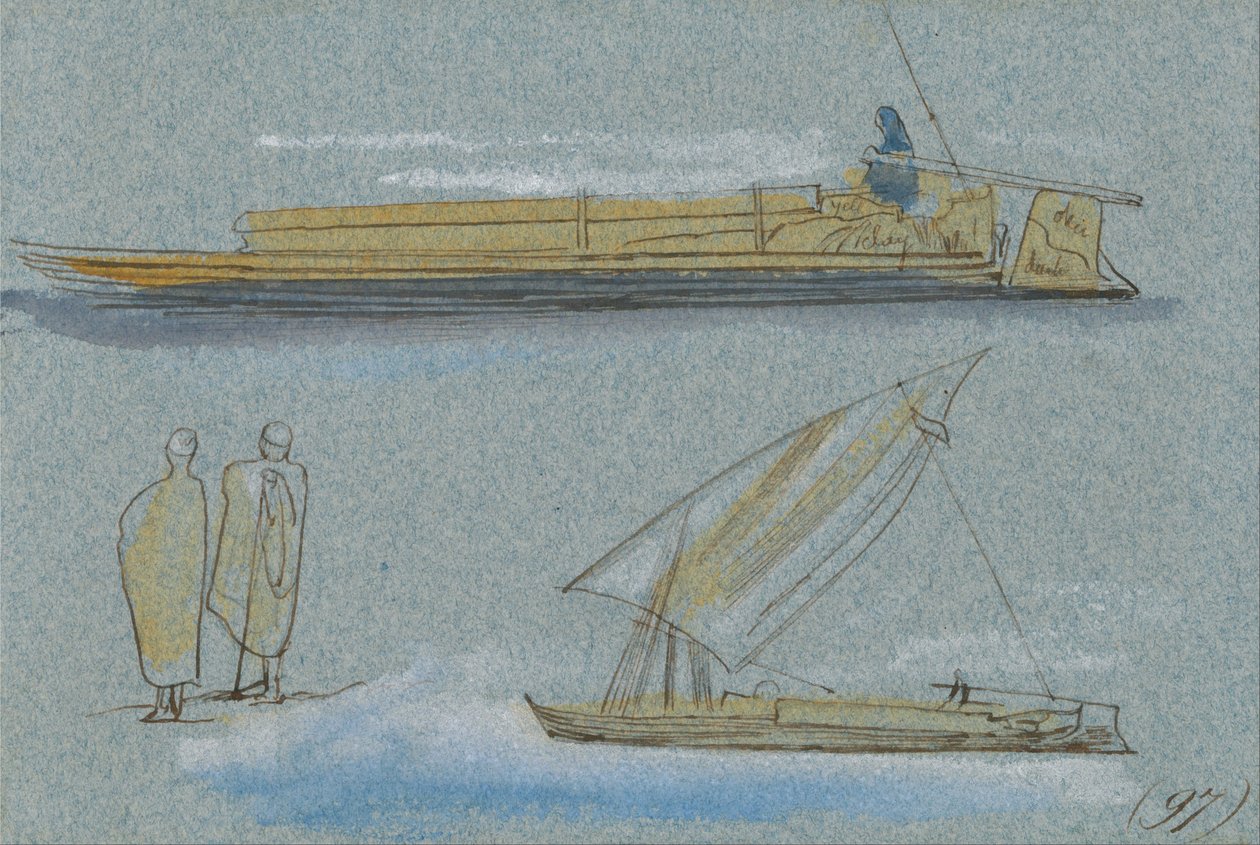 Lodě na Nilu od Edward Lear