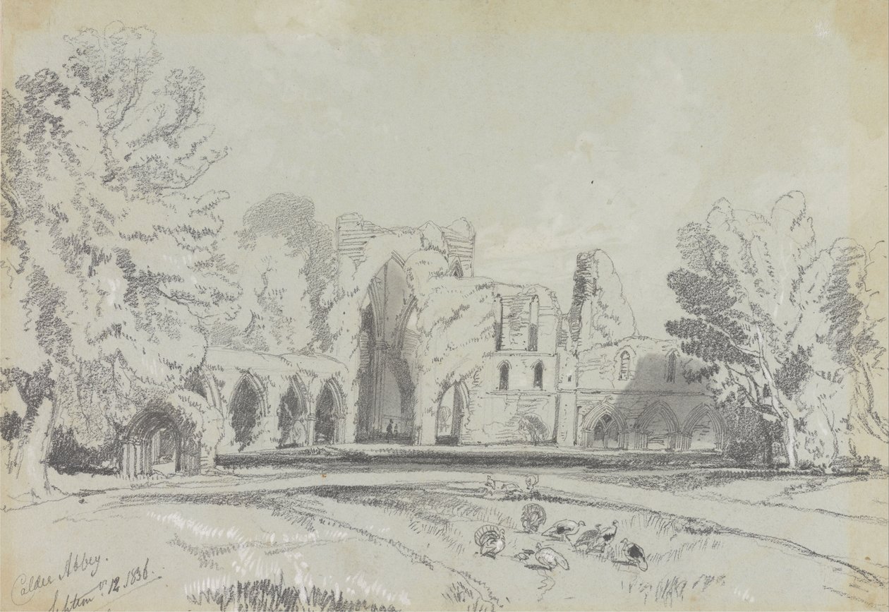 Opatství Calder, 12. září 1836 od Edward Lear