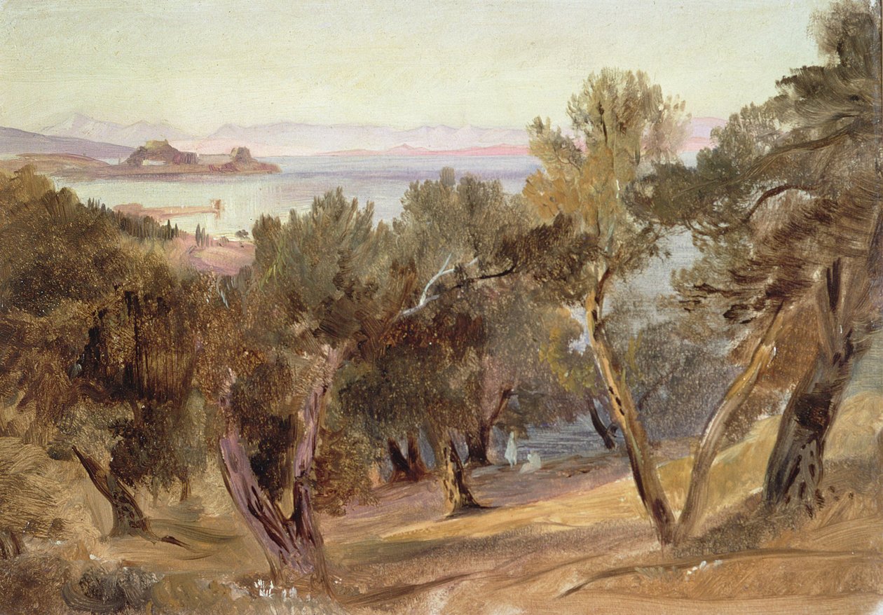 Korfu, 19. století od Edward Lear